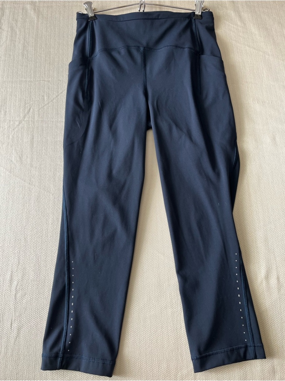 Lululemon Navy Swift Speed Hi-Rise Crop Tights Sporty Athleisure Sz S EUC